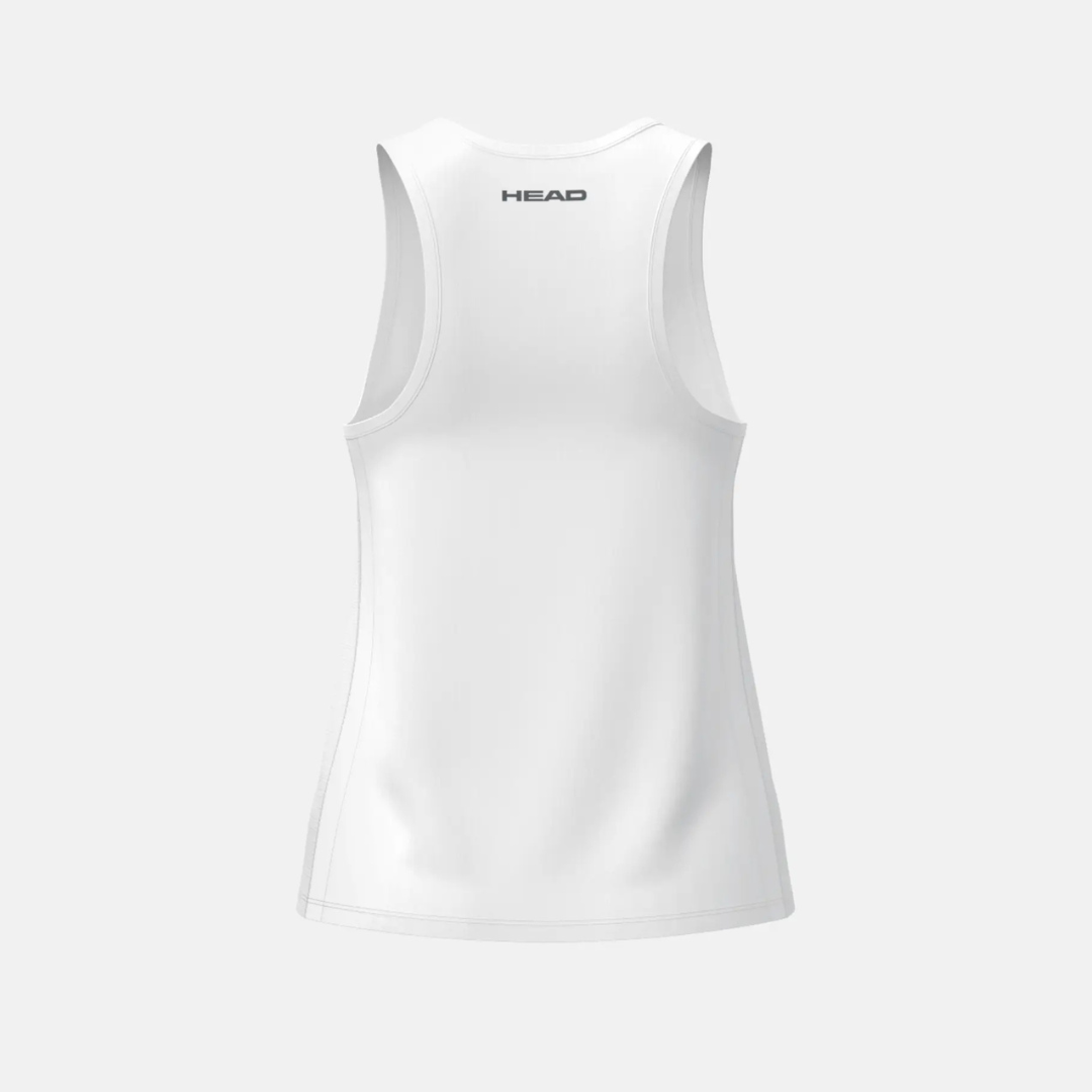 Head Club 25 Tech Tank Top Women White träningslinne tennis & padel