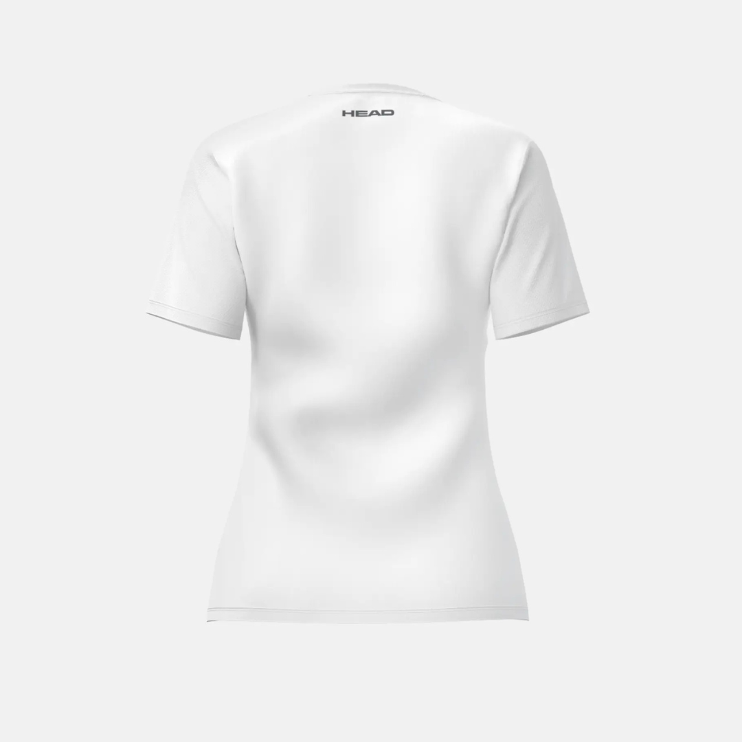 Head Club 25 Tech T-shirt Women White träningströja tennis & padel