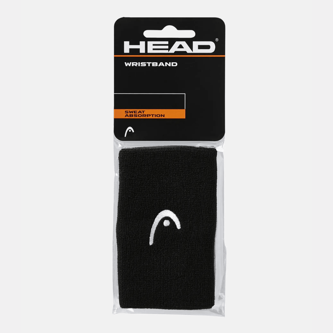 Head Wristband Black 2-pack 5" bredt svedbånd til tennis og padel