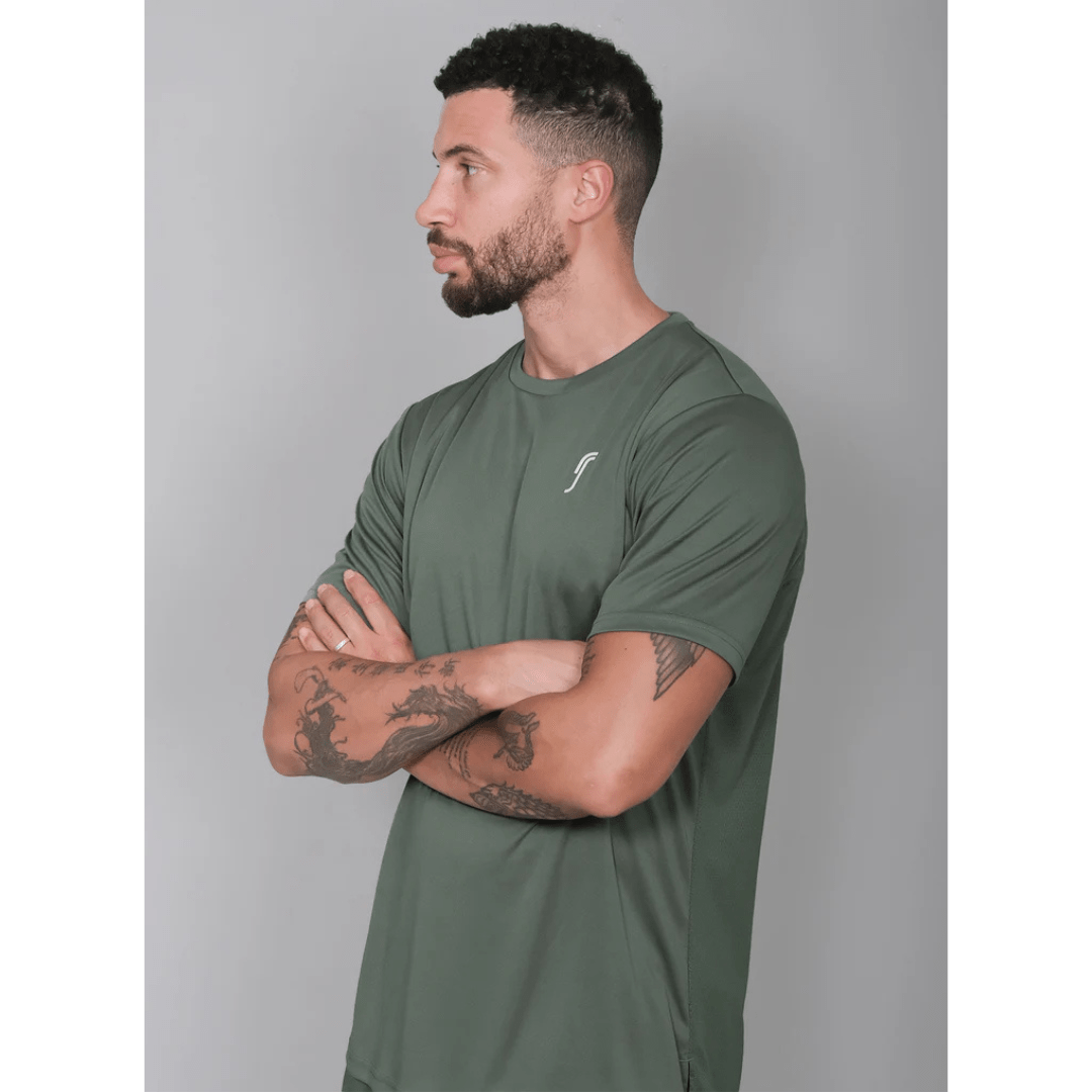 RS Men's Performance Tee Court Green t-shirt för tennis & padel