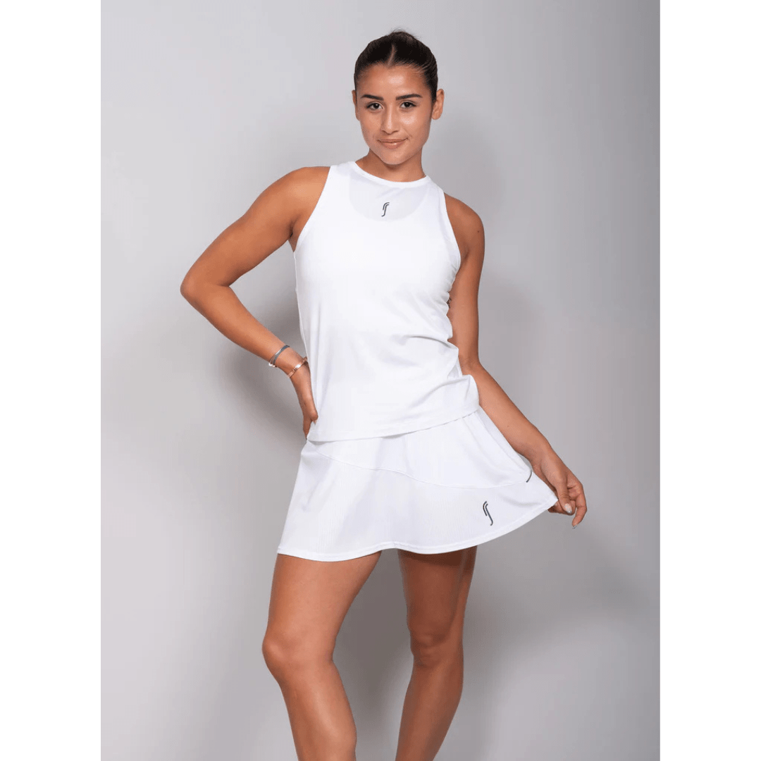 RS Women's Performance Tank Mesh white/deep blue trænings-tanktop tennis & padel
