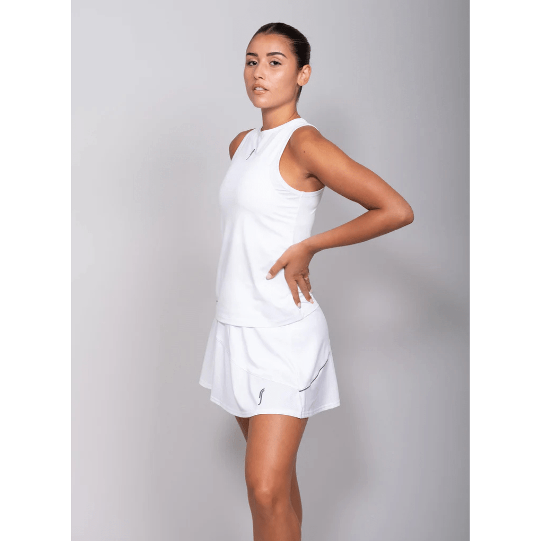 RS Women's Performance Tank Mesh white/deep blue trænings-tanktop tennis & padel