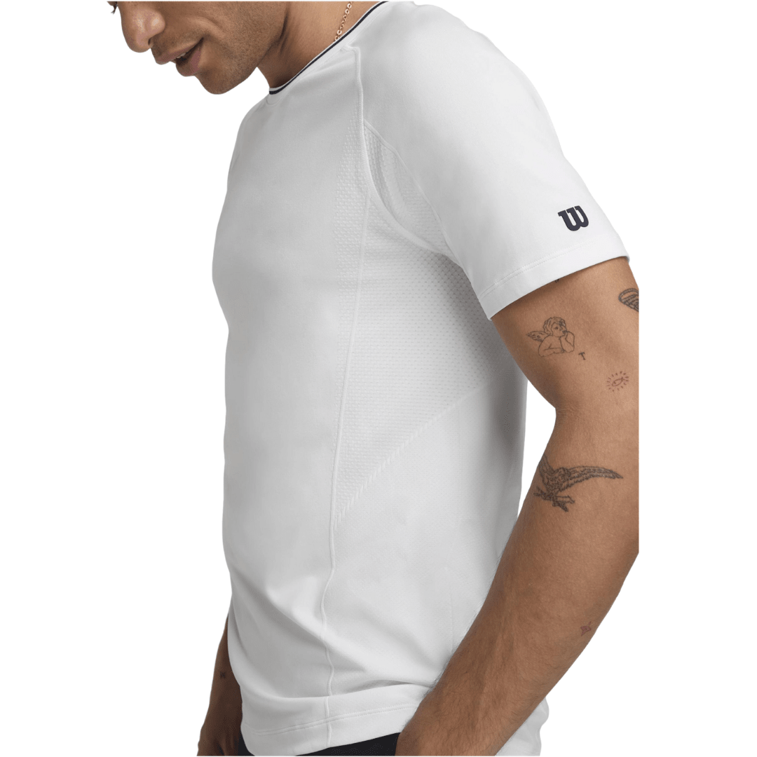 Wilson Men Team Seamless Crew Bright White T-shirt til tennis og padel