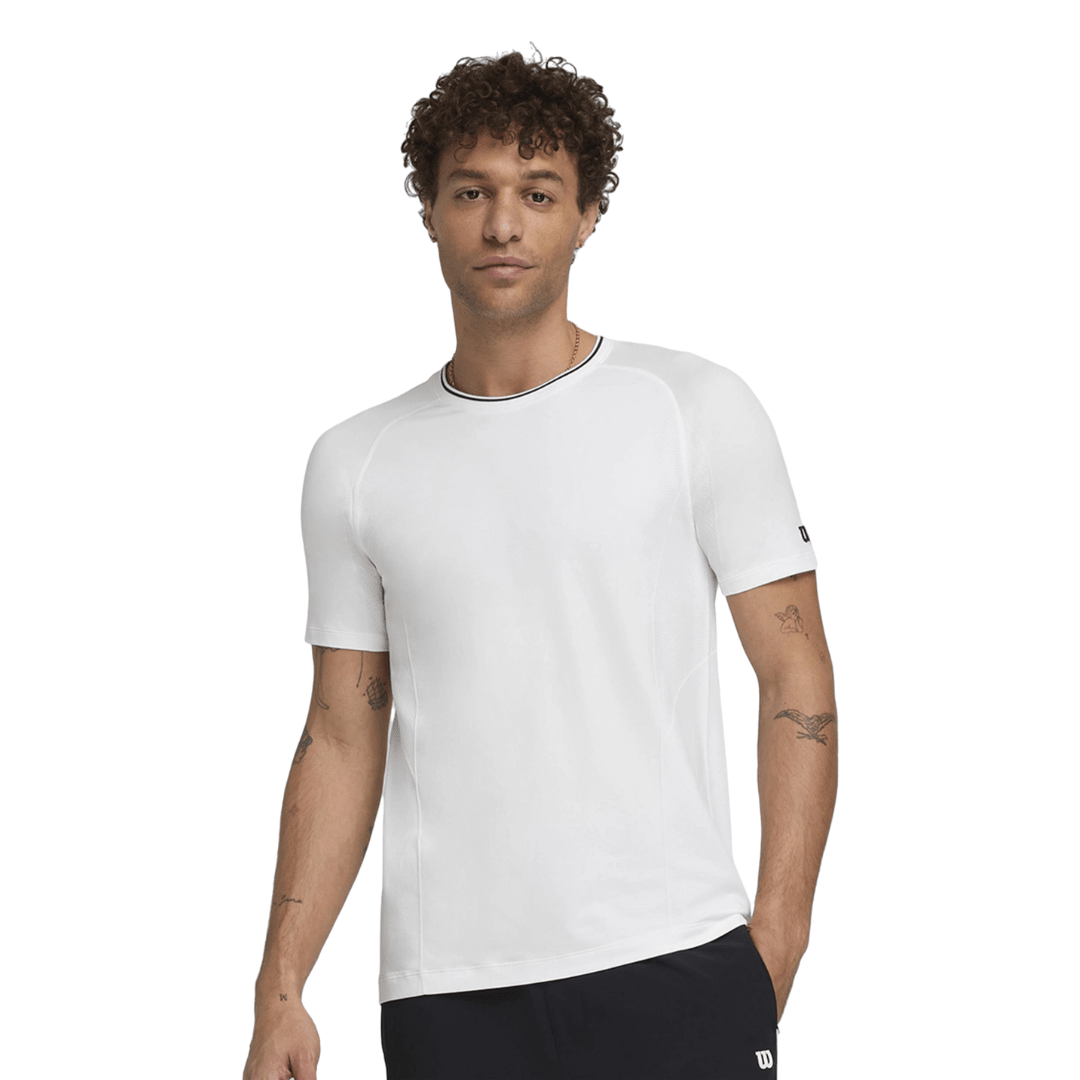 Wilson Men Team Seamless Crew Bright White T-shirt til tennis og padel