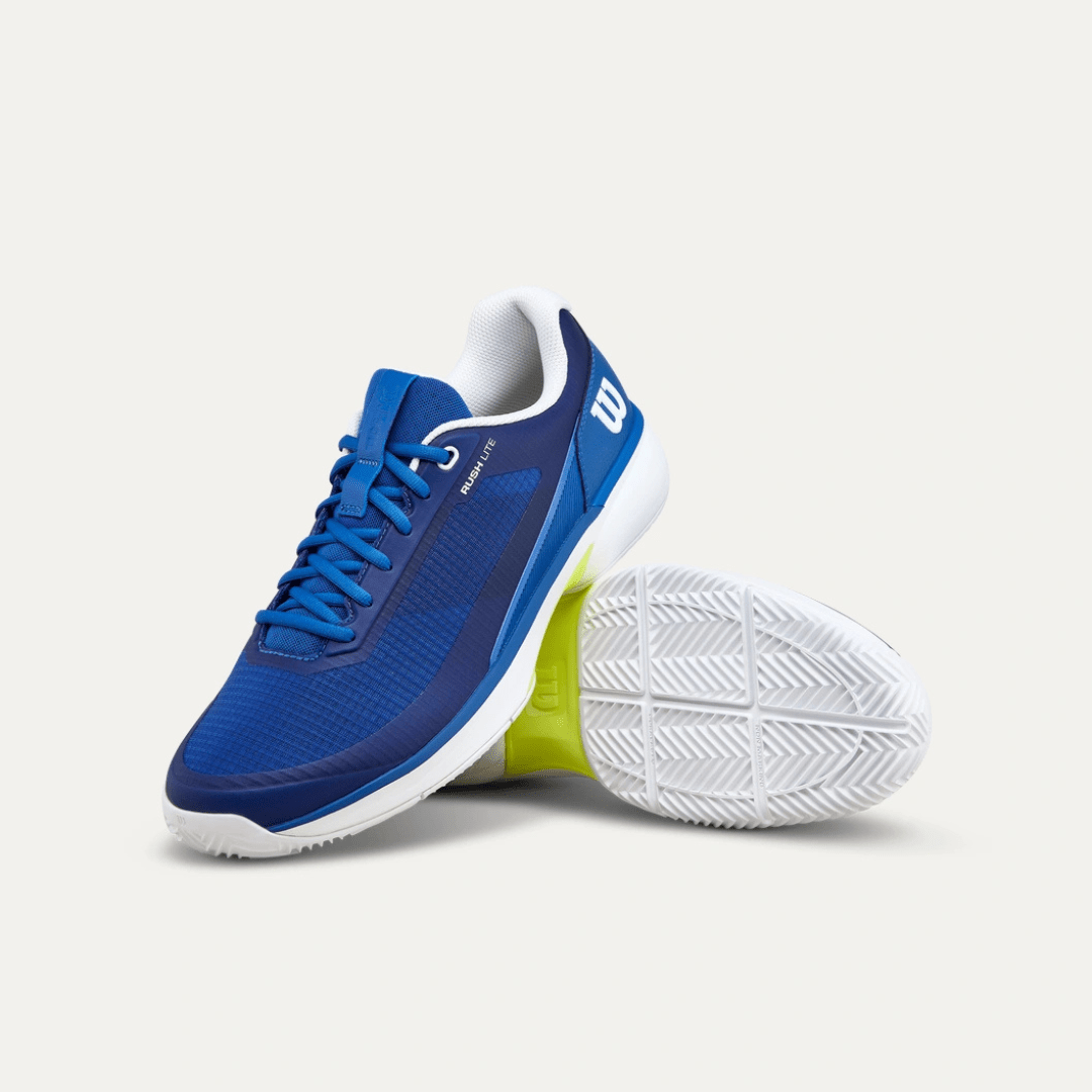 Wilson Rush Lite 5 Clay Men's Tennis Shoe Deja Vu Blue/White/Safety Yellow
