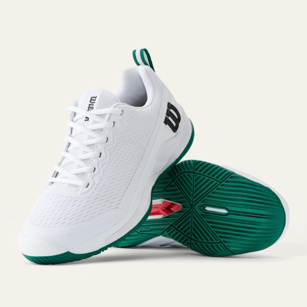 Wilson Rush Pro 4.5 all court men's tennis shoe white/white/aventurine