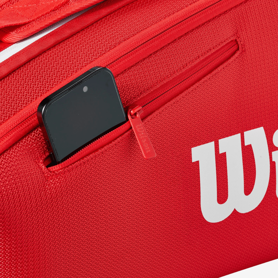 Wilson Super Tour 6-pack Wilson Red 2025 red tennis racket bag