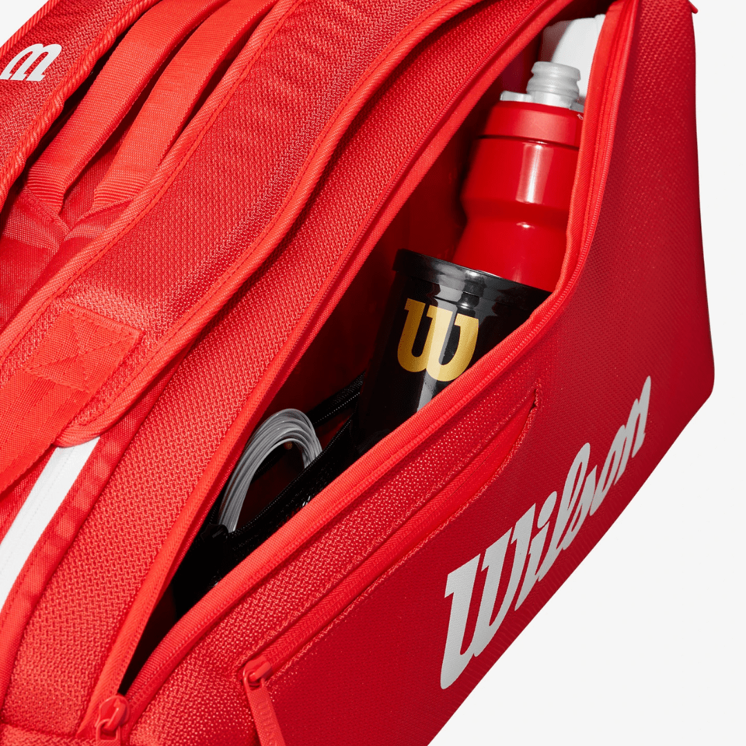 Wilson Super Tour 6-pack Wilson Red 2025 red tennis racket bag