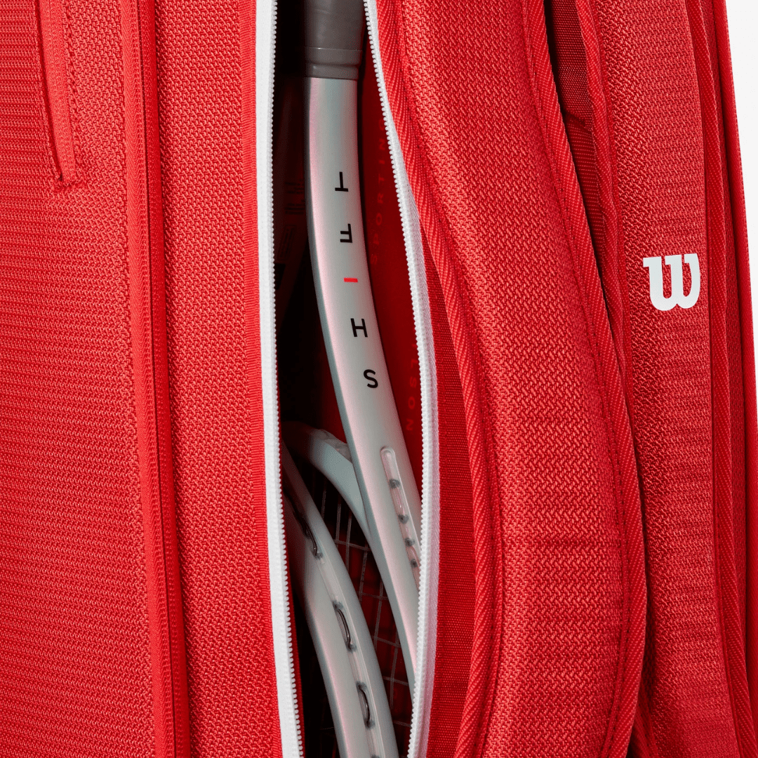 Wilson Super Tour 6-pack Wilson Red 2025 red tennis racket bag