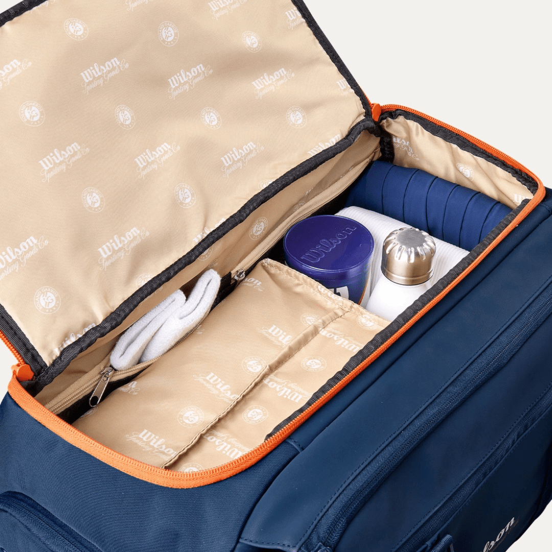 Wilson Roland Garros 2026 Session de Soirée Small Duffel Bag Navy/Clay tennis bag