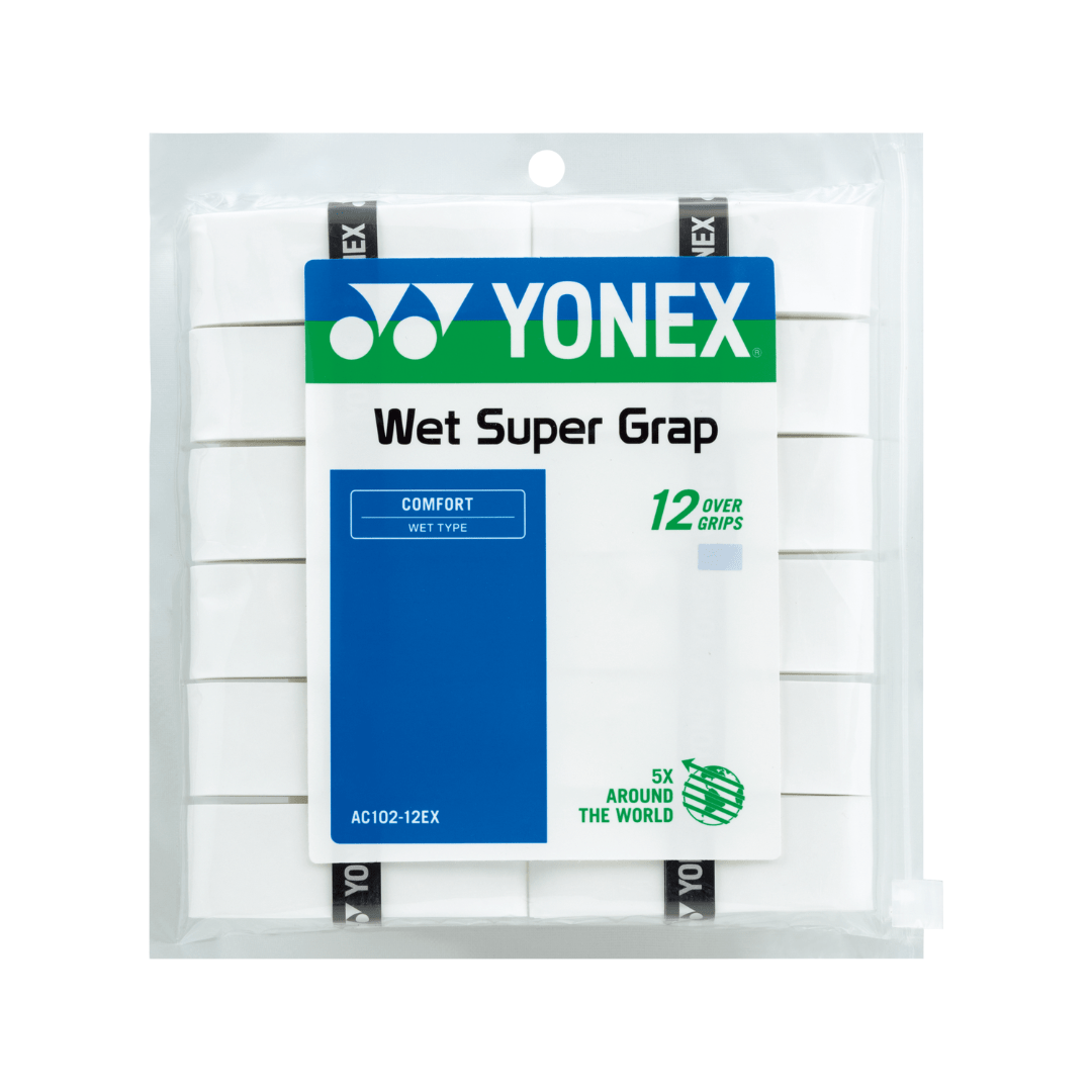 Yonex Wet Super Grap 12-pack vit grepplinda tennis
