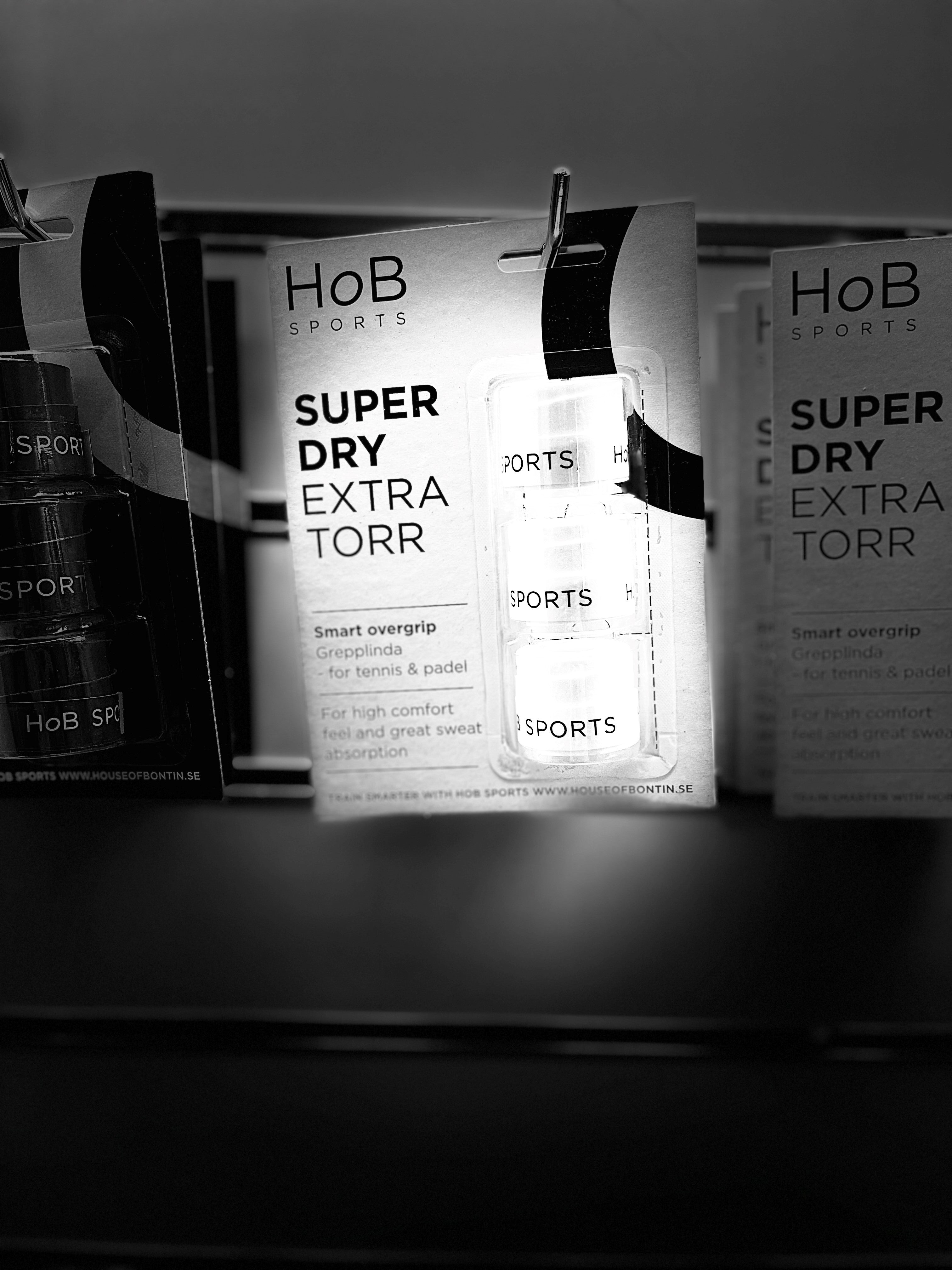 HoB Sports Super Dry overgrip 3-pack WHITE