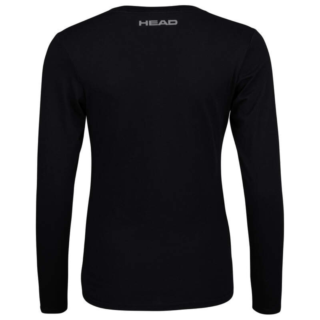 Head Club 22 Linda Long Sleeve (LS) Women Black tennis & padel training shirt