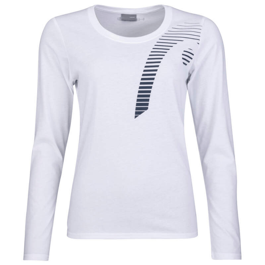 Head Club 22 Linda Long Sleeve (LS) Women White training shirt tennis & padel