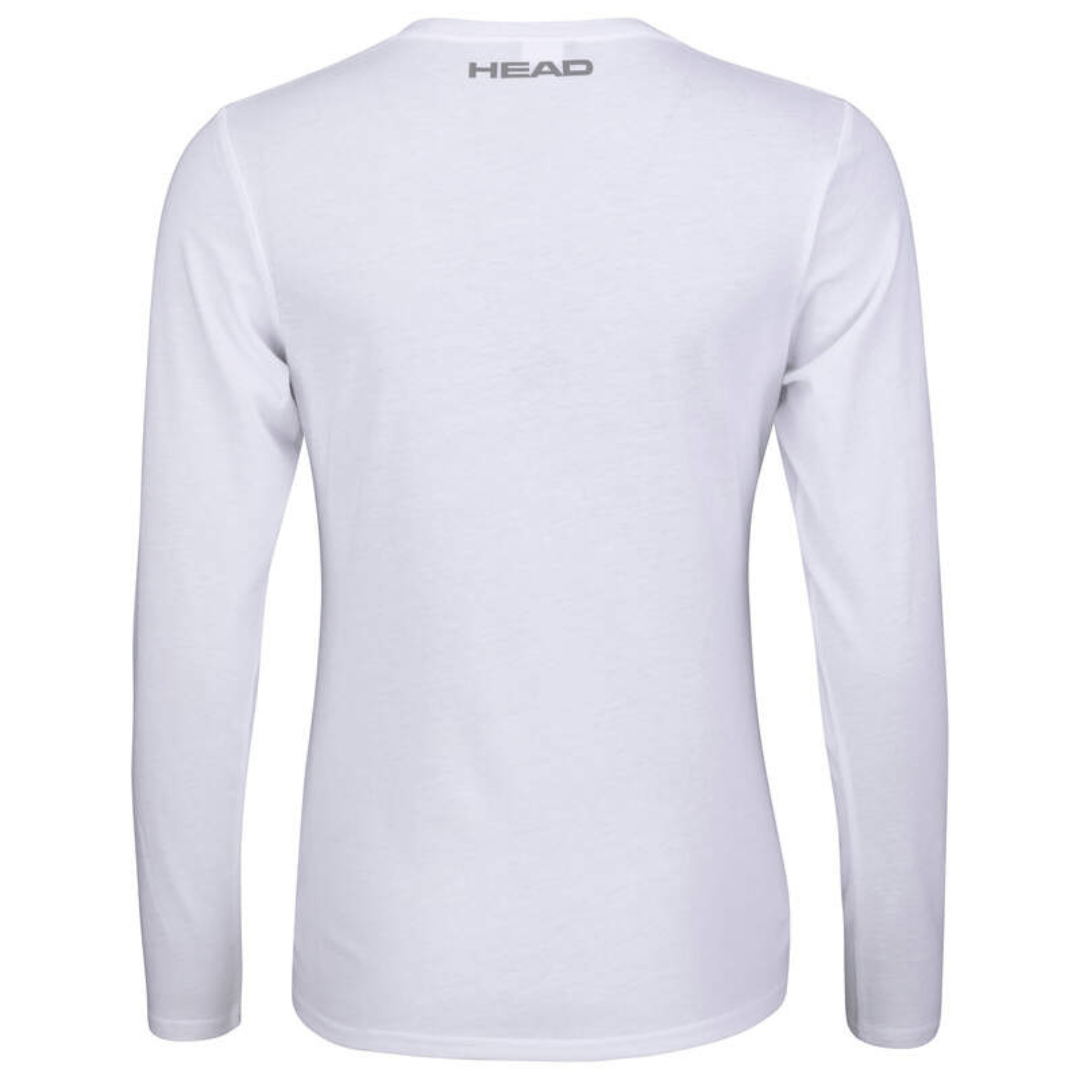 Head Club 22 Linda Long Sleeve (LS) Women White training shirt tennis & padel