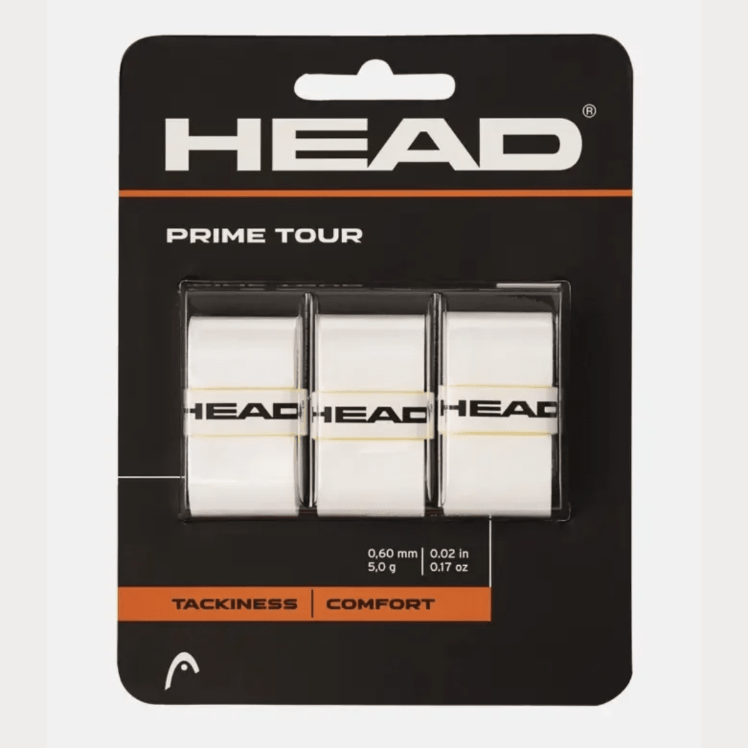 Head Prime Tour 3-pak hvid overgrip tennis