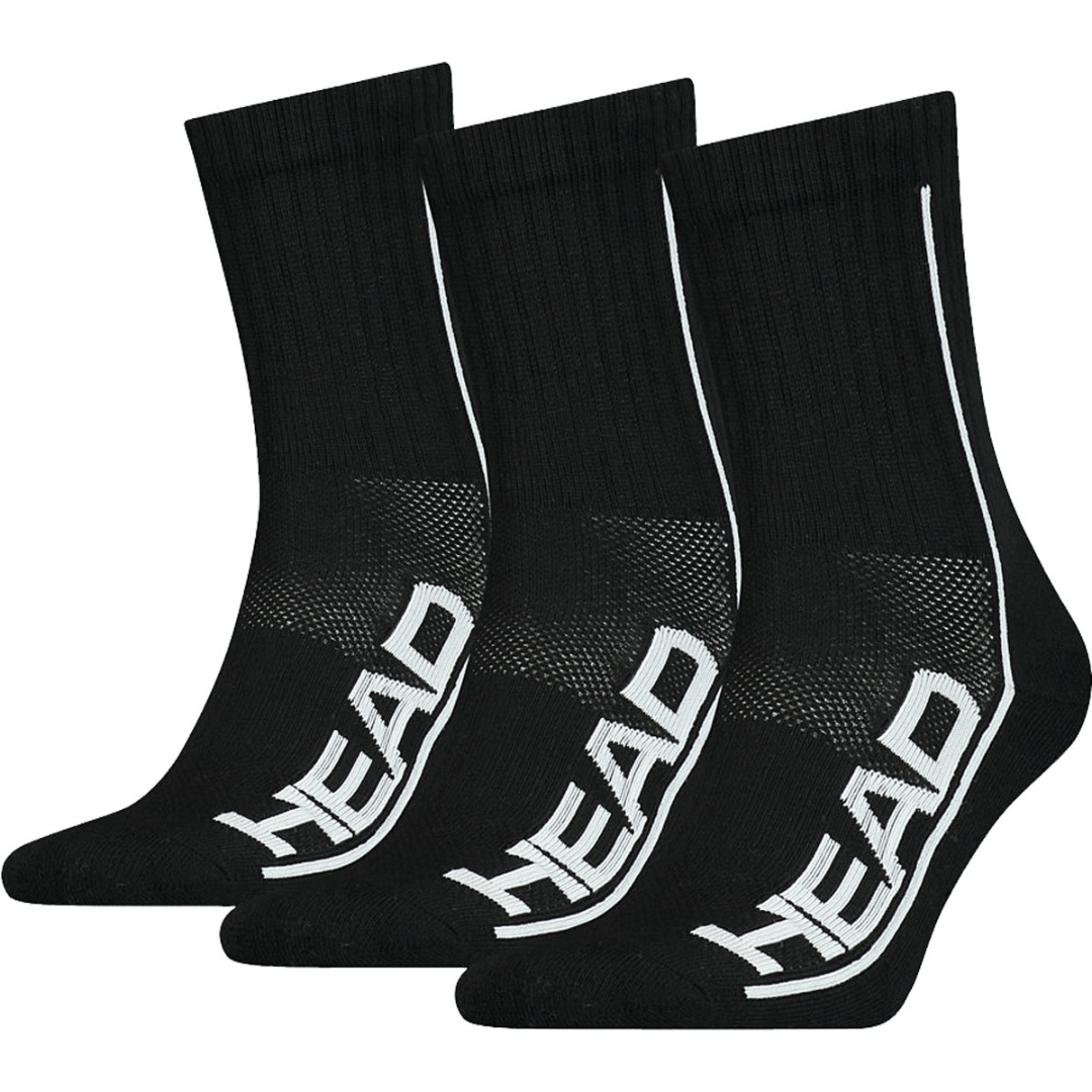 Head Performance Short Crew Socks 3-pack Black tennis & padel