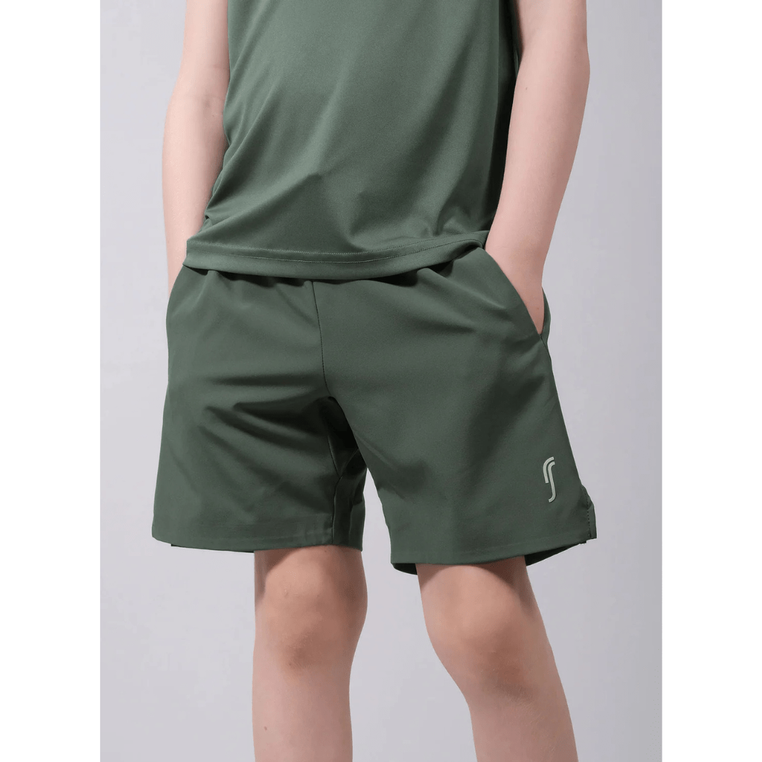 RS Junior Performance Shorts Court Green for tennis & padel