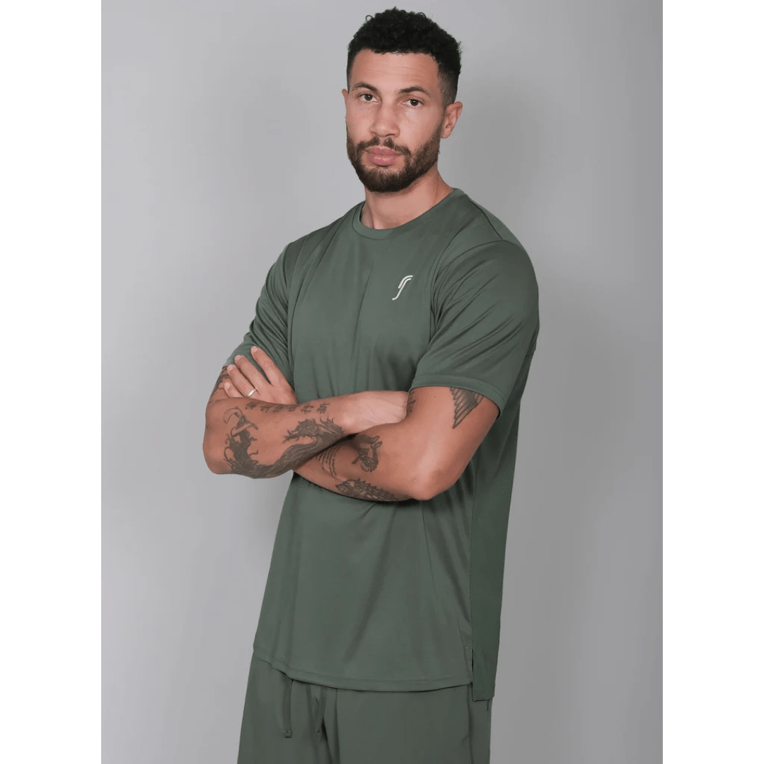 RS Men's Performance Tee Court Green t-shirt for tennis & padel