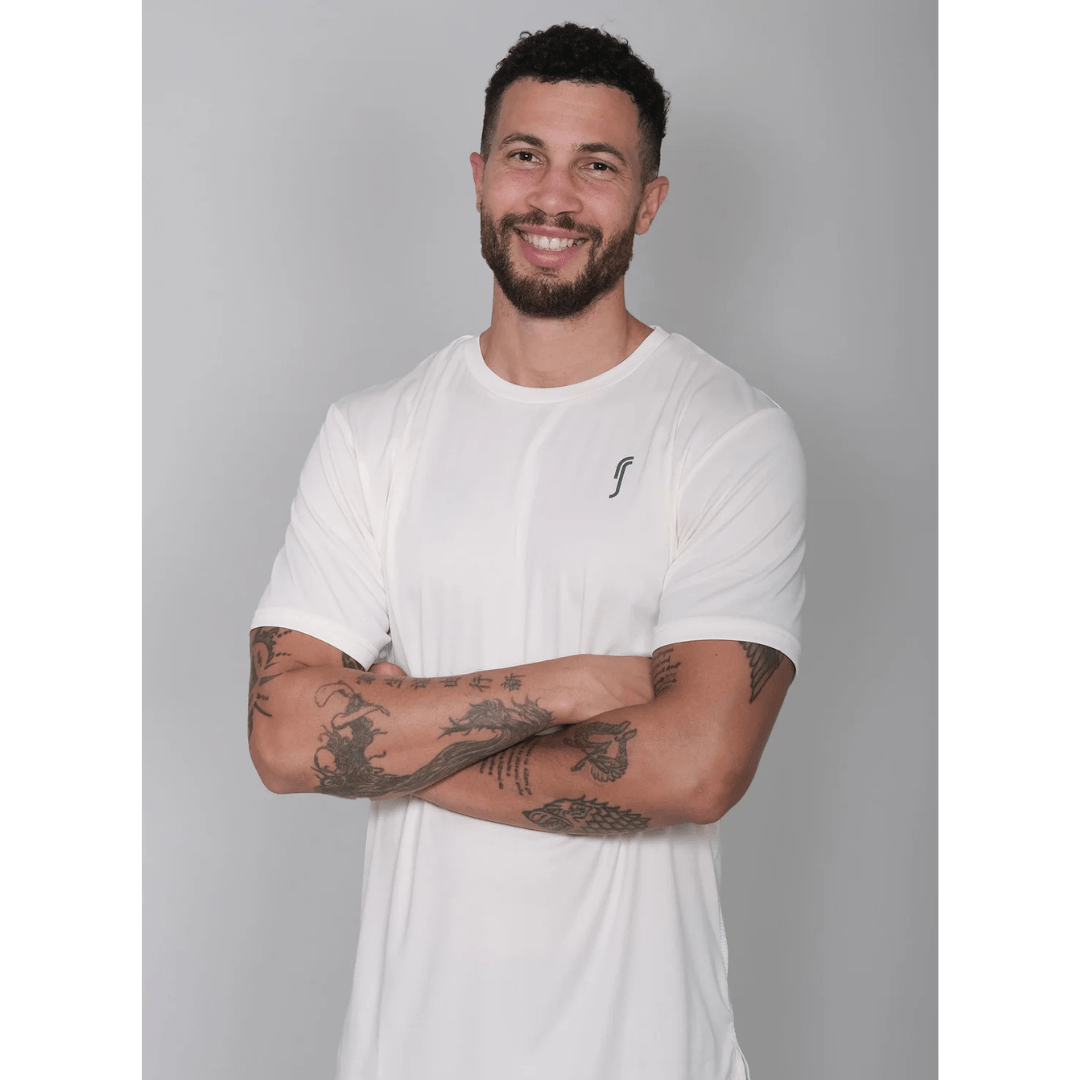 RS Men's Performance Tee Court White t-shirt for tennis & padel