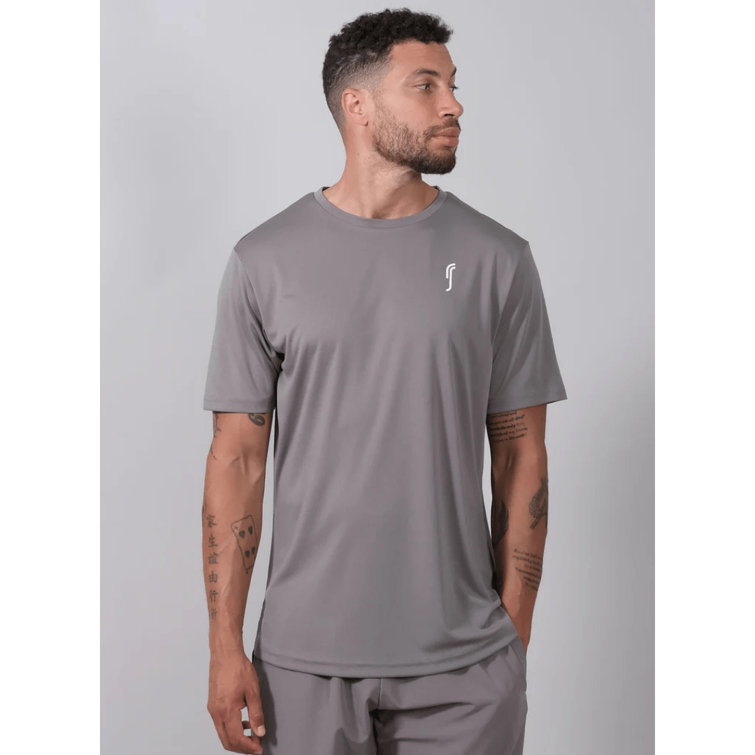 RS Men's Performance Tee Solid Grey training shirt man