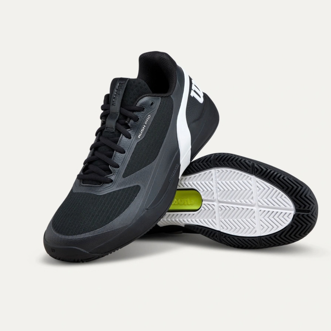 Wilson Rush Pro 5 All-court Men's Tennis Shoe Black/White/Stormy Weather herretennisskor