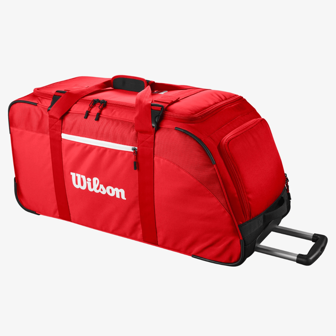 Wilson Super Tour Travel Bag Wilson Red 2025 tennis bag with wheels