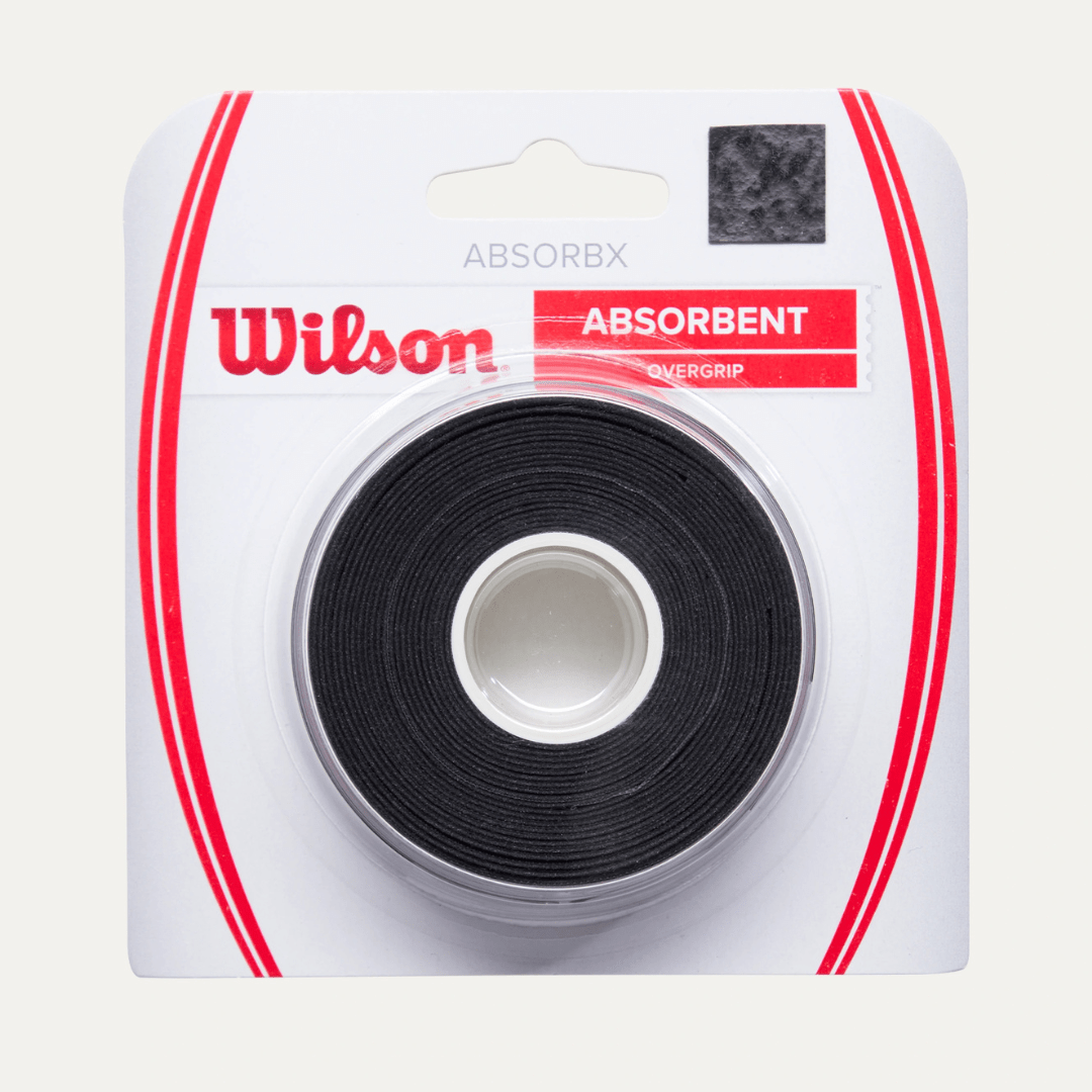 Wilson Absorbx Overgrip Tennis Svart 3-pack grepplinda