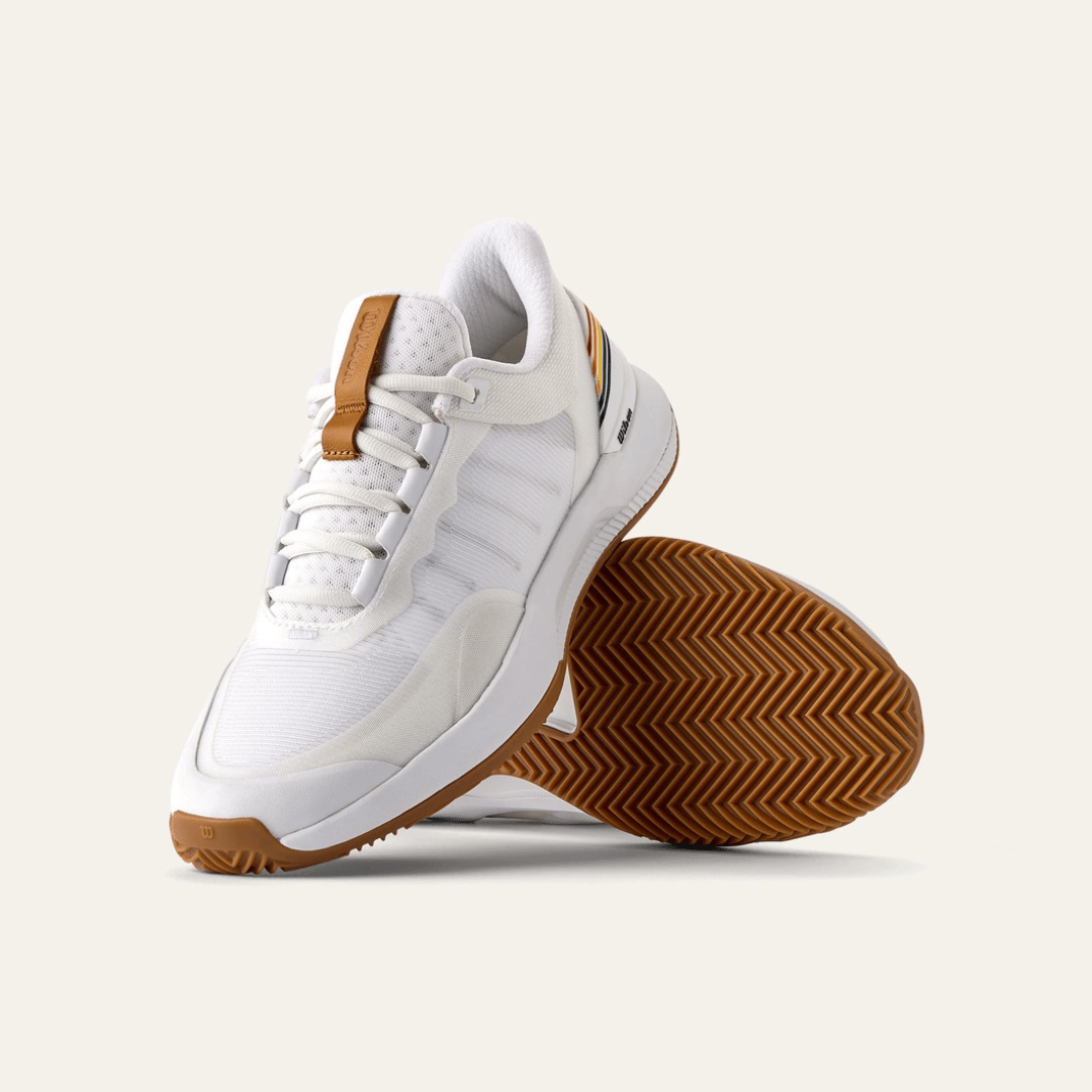 Wilson Intrigue Tour Clay RG grus tennissko til kvinder white/bonebrown/gum1a