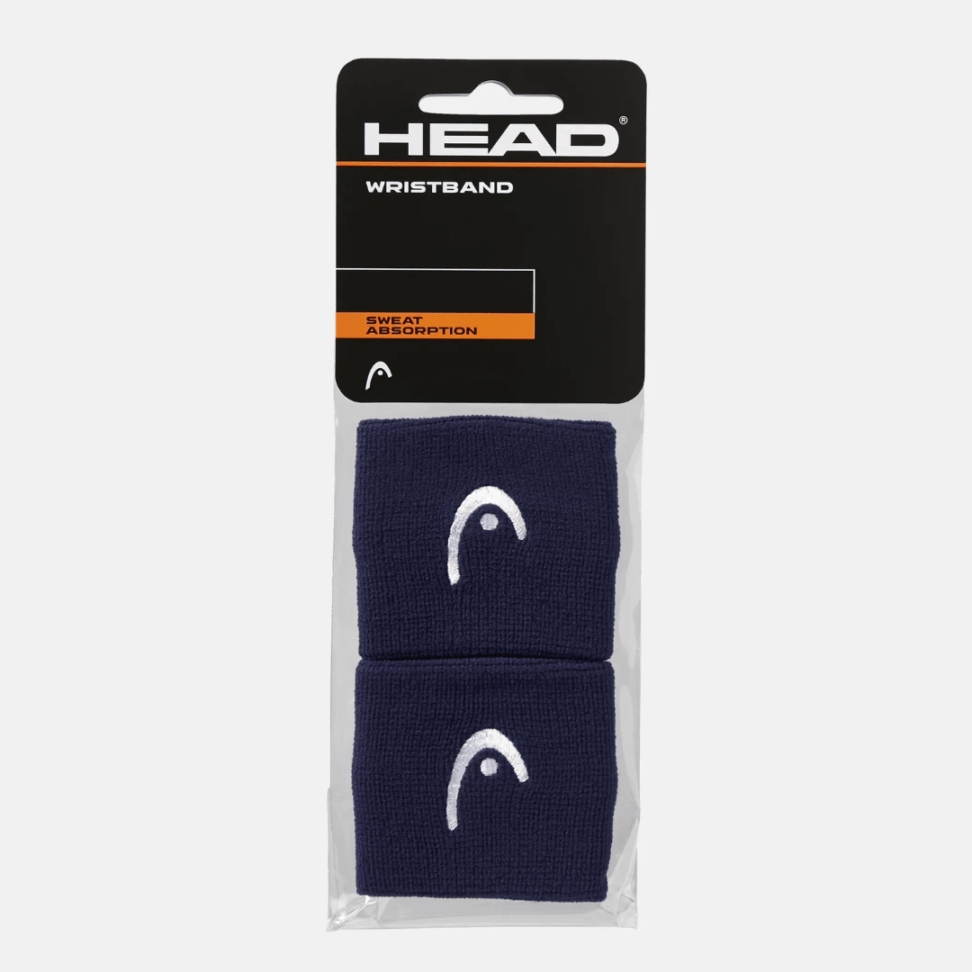 Head Wristband Navy 2-pack 2,5" svedbånd til tennis og padel