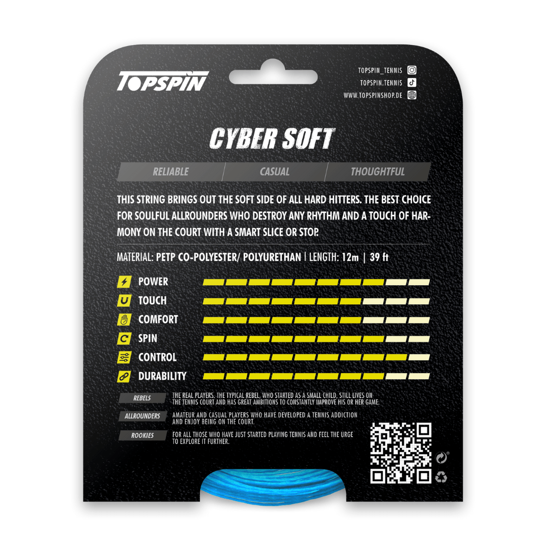 Topspin Cyber Soft 1,25mm 12m string set